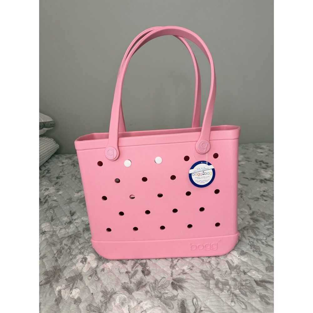 Bogg Bag Bitty Tote Bubblegum Pink Small EVA Beach Pool Bag Waterproof Purse